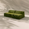Modo Armless (80") Sofa - Velvet - Moss