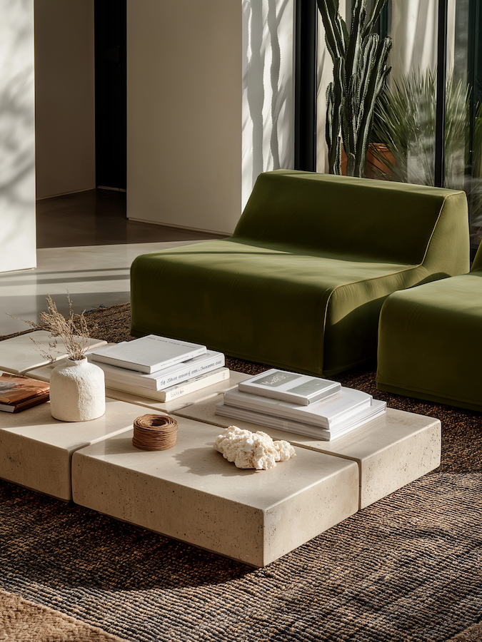 Modo Armless (80") Sofa - Velvet - Moss