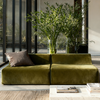 Modo Armless (80") Sofa - Velvet - Moss