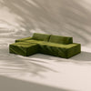 Modo 2 Piece (102") Sofa + Ottoman - Velvet - Moss