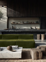 Modo Armless (80") Sofa - Velvet - Moss