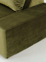 Modo Armless (80") Sofa - Velvet - Moss