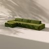 Modo 3 Piece (142") Sofa + Ottoman - Velvet - Moss