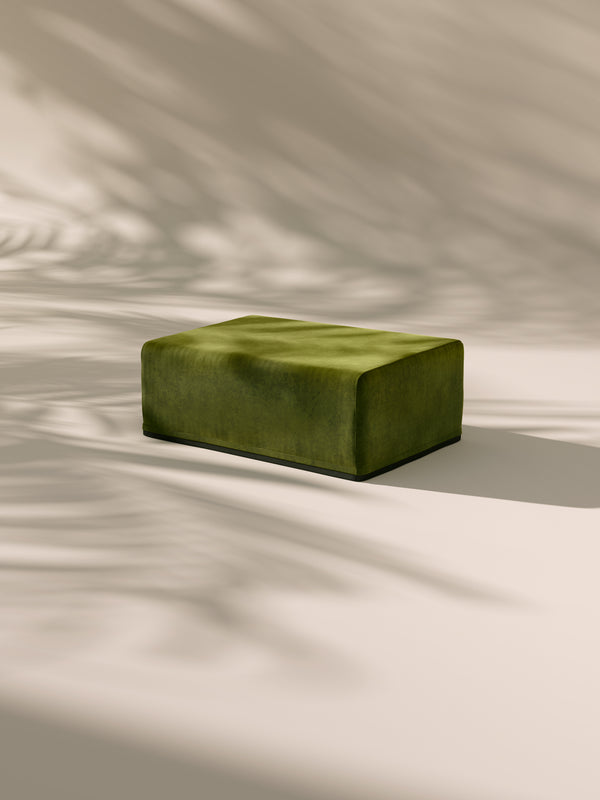 Modo Ottoman Slipcover - Velvet - Moss