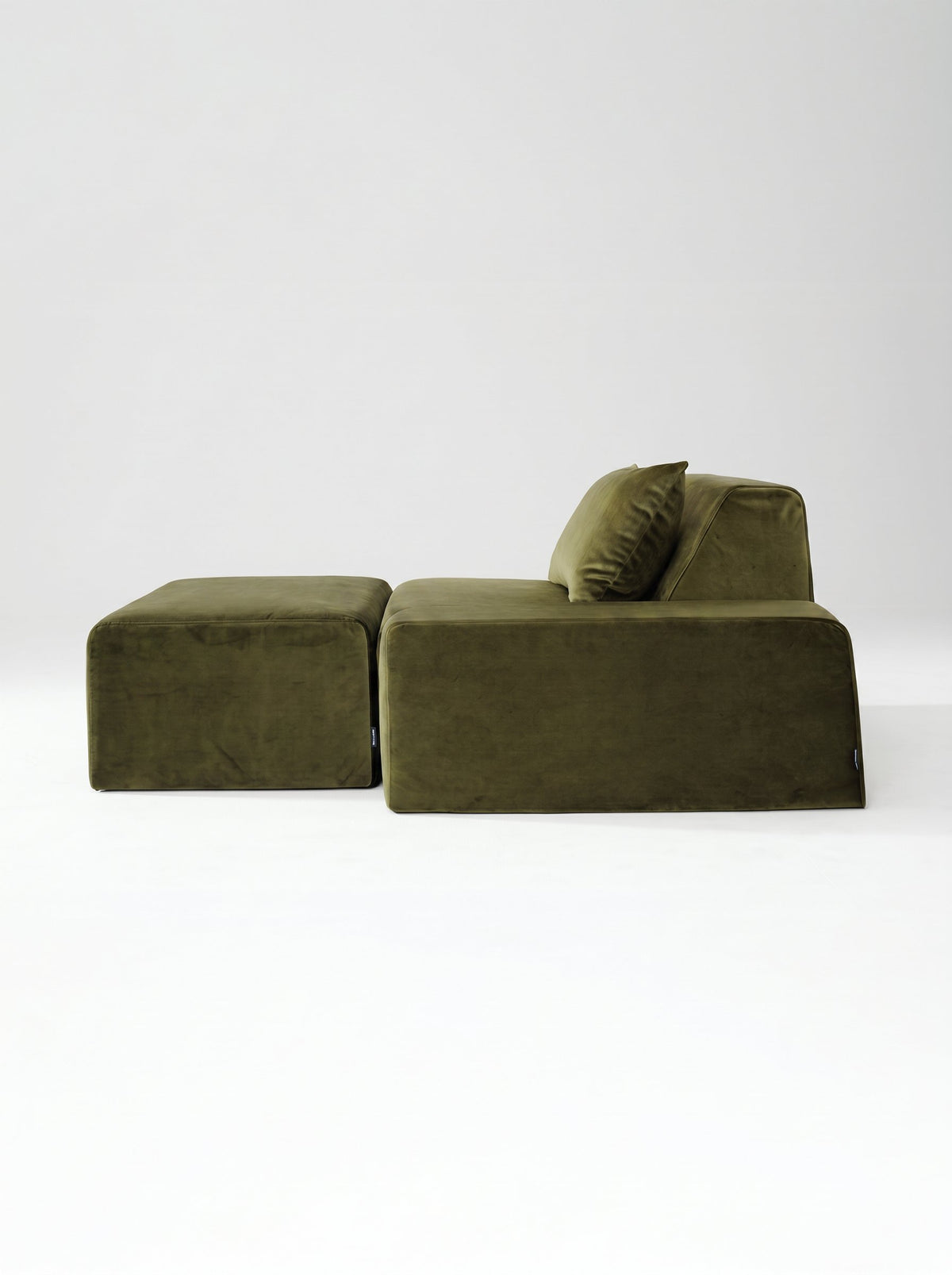 Modo 2 Piece (102") Sofa + 2 Ottoman - Velvet - Moss