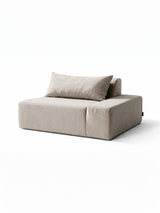 Modo Left End Slipcover - Performance Fabric - Natural