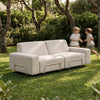 Modo 2 Seater Outdoor Sofa - Oat with Stone Aluminum