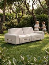 Modo 2 Seater Outdoor Sofa - Oat with Stone Aluminum