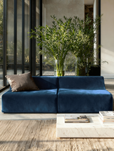Modo Armless (80") Sofa - Velvet - Pacific