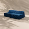Modo Armless (80") Sofa - Velvet - Pacific