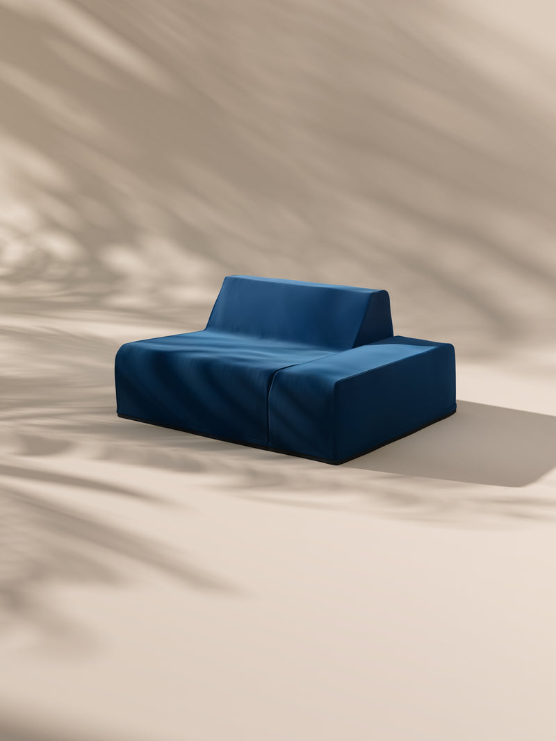 Modo Left End Slipcover - Velvet - Pacific