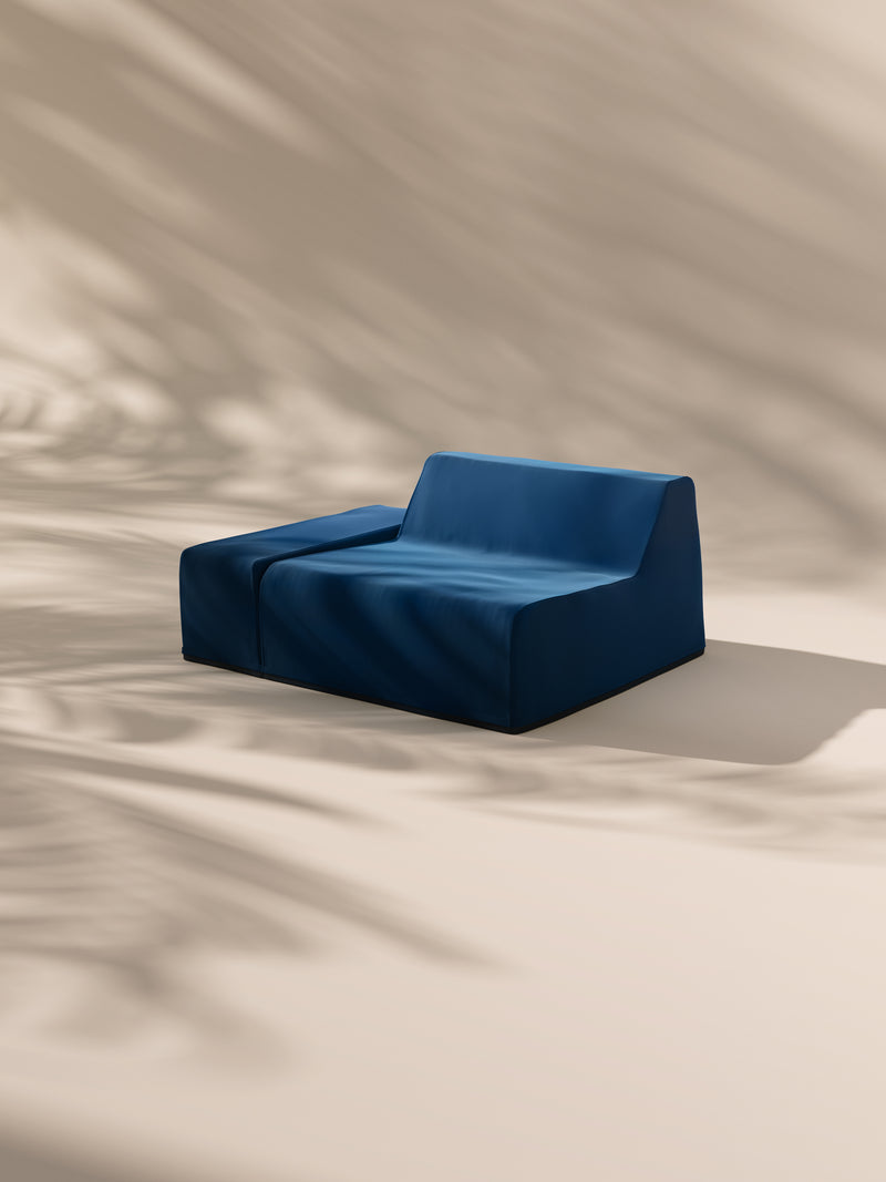 Modo Right End Slipcover - Velvet - Pacific