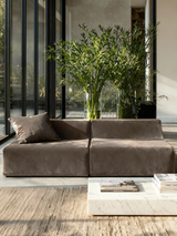 Modo Armless (80") Sofa - Velvet - Portobello