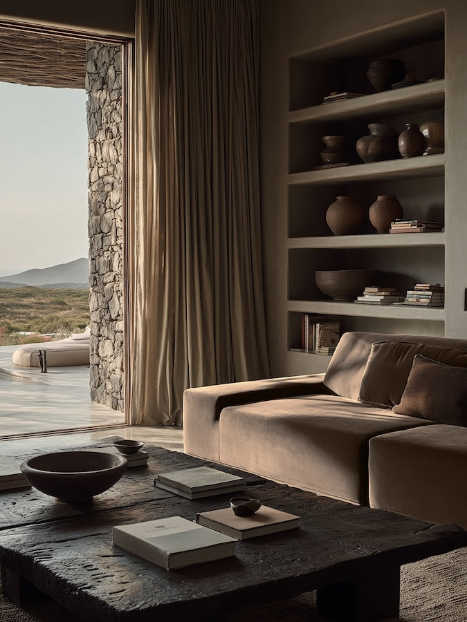 Modo 2 Piece (102") Sofa + Ottoman - Velvet - Portobello