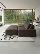 Modo 2 Piece (102") Sofa + 2 Ottoman - Velvet - Portobello