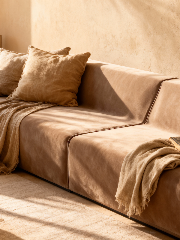 Modo 2 Piece (102") Sofa + Ottoman - Velvet - Portobello