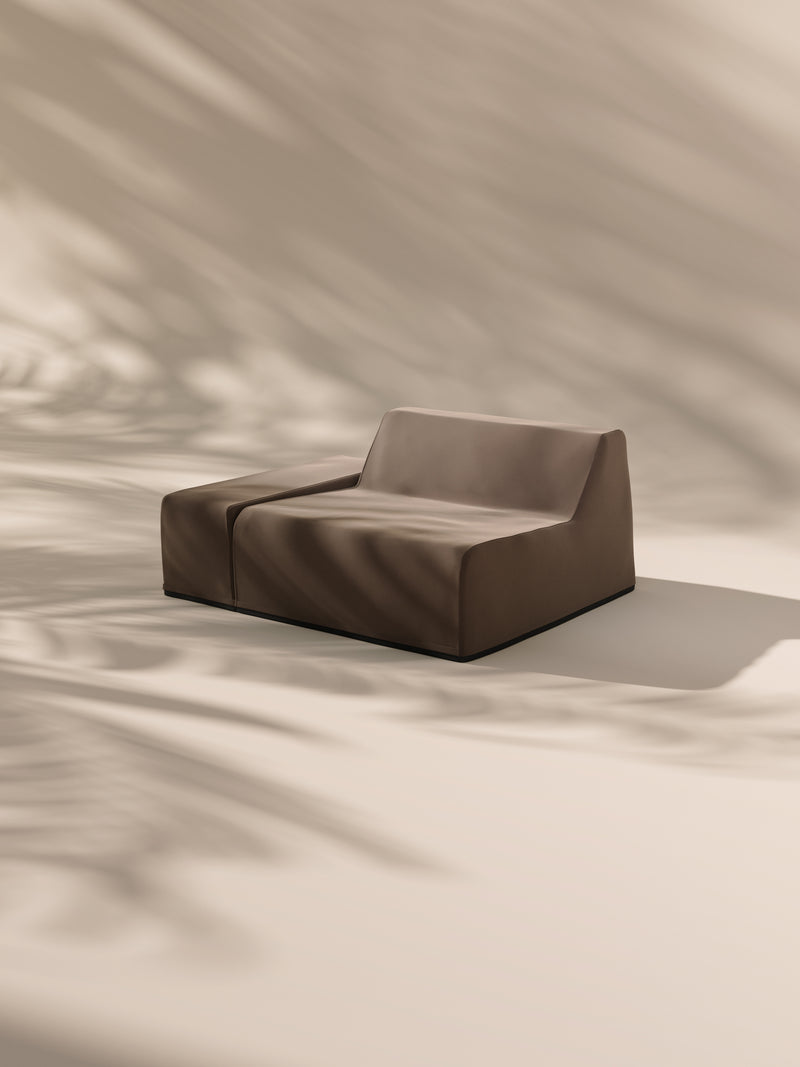 Modo Right End Slipcover - Velvet - Portobello