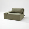 Modo Right End Slipcover - Velvet - Aqua