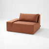 Modo Right End Slipcover - Velvet - Coral