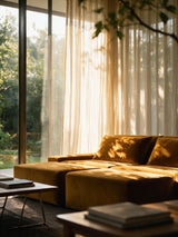 Modo 2 Piece (102") Sofa + 2 Ottoman - Velvet - Saffron
