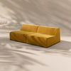 Modo Armless (80") Sofa - Velvet - Saffron