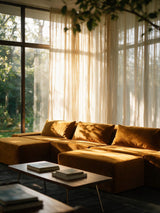 Modo 3 Piece (142") Sofa - Velvet - Saffron