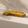 Modo 3 Piece (142") Sofa + Ottoman - Velvet - Saffron