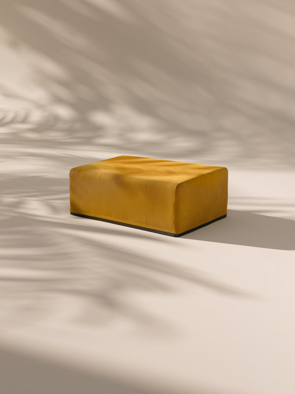Modo Ottoman Slipcover - Velvet - Saffron