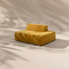 Modo Left End Slipcover - Velvet - Saffron
