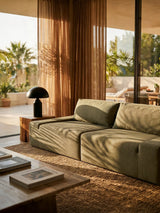 Modo 2 Piece (102") Sofa + Ottoman - Performance Fabric - Sage