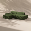 Modo 2 Piece (102") Sofa + Ottoman - Performance Fabric - Sage