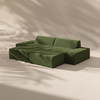Modo 2 Piece (102") Sofa + 2 Ottoman - Performance Fabric - Sage