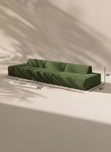 Modo 3 Piece (142") Sofa - Performance Fabric - Sage