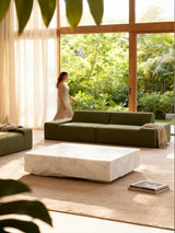 Modo 2 Piece (102") Sofa + Ottoman - Performance Fabric - Sage