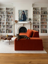 Modo 2 Piece (102") Sofa - Velvet - Tangerine