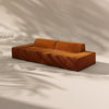 Modo 2 Piece (102") Sofa - Velvet - Tangerine