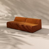 Modo Armless (80") Sofa - Velvet - Tangerine