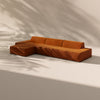 Modo 3 Piece (142") Sofa + Ottoman - Velvet - Tangerine