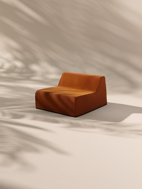 Modo Center Slipcover - Velvet - Tangerine