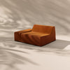 Modo Right End Slipcover - Velvet - Tangerine