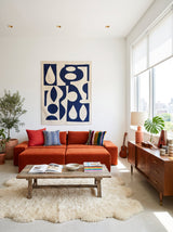 Modo 2 Piece (102") Sofa - Velvet - Tangerine