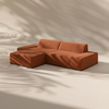 Modo 2 Piece (102") Sofa + Ottoman - Performance Fabric - Terracotta