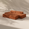 Modo 2 Piece (102") Sofa + 2 Ottoman - Performance Fabric - Terracotta
