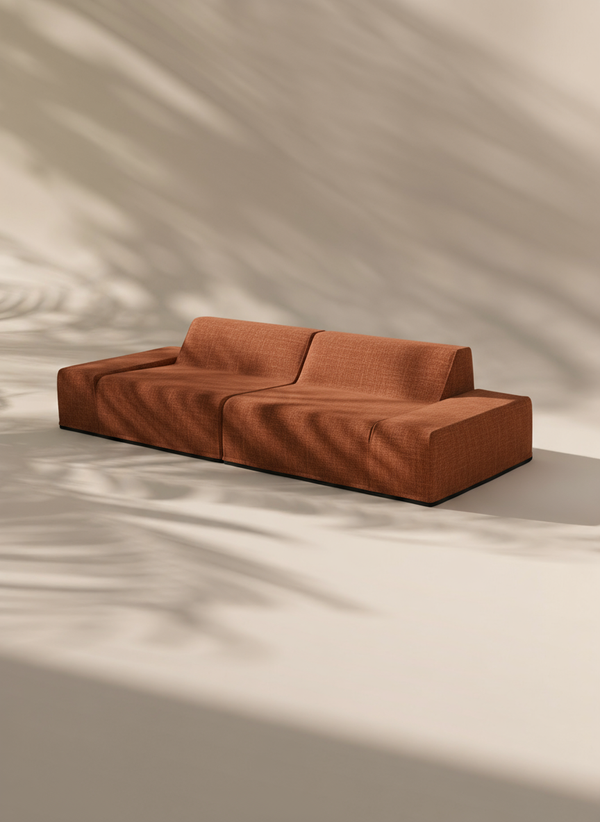 Modo 2 Piece (102") Sofa - Performance Fabric - Terracotta