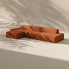 Modo 3 Piece (142") Sofa + Ottoman - Performance Fabric - Terracotta