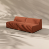 Modo Armless (80") Sofa - Performance Fabric - Terracotta