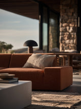 Modo 3 Piece (142") Sofa + 2 Ottoman - Performance Fabric - Terracotta