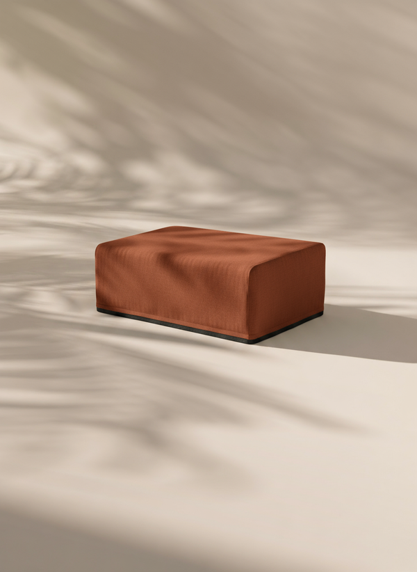 Modo Ottoman - Performance Fabric - Terracotta