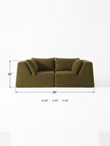 Modo 2 Piece (86") High-Arm Sofa - Boucle
