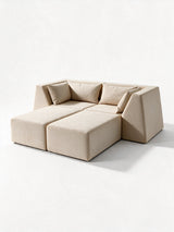 Modo 2 Piece (86") High-Arm Sofa - Velvet - Marshmallow